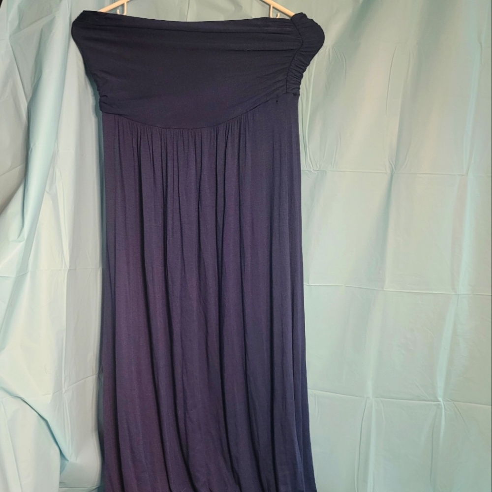 Blue strapless dress gabriella rocha
